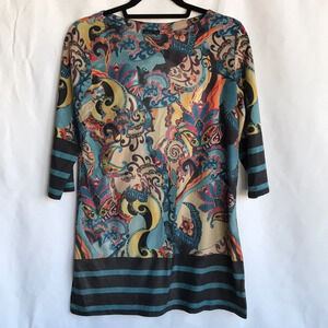 Vintage Mely New York Boho Mod Paisley Dress